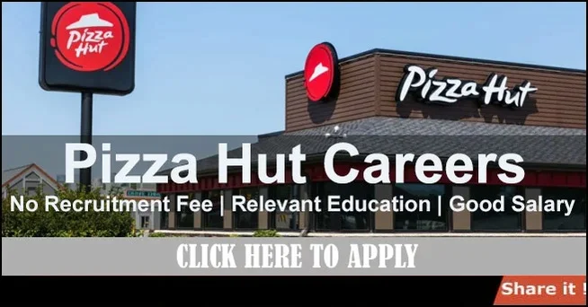 Pizza Hut Careers Dubai UAE 2025: Jobs for Freshers