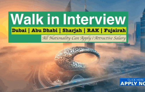 Walk in Interview in Dubai Today-Tomorrow UAE (May 2025)